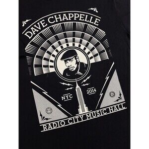 RARE Dave Chappelle 2014 Radio City Music Hall NYC Comedy Tour T-Shirt LARGE